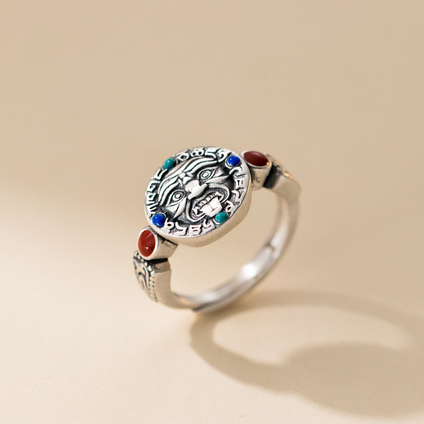 A45540 silver vintage ethnic thai ring