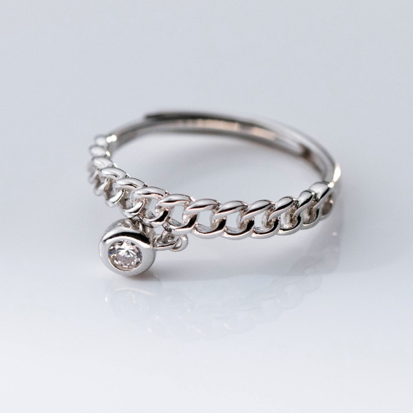 A40955 s925 sterling silver design rhinestone ring