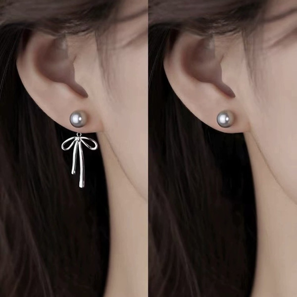 A42765 s925 sterling silver trendy sweet butterfly stud design earrings