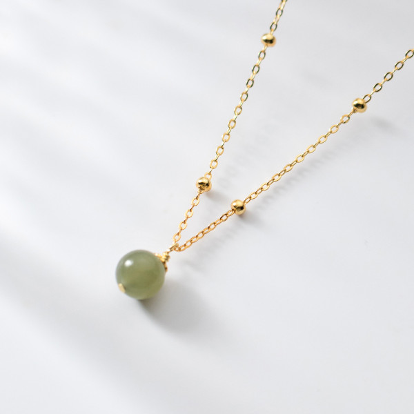 A38387 s925 sterling silver grade goldplated gold simple elegant necklace