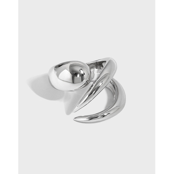 A33426 design minimalist teardrop qualitys925 sterling silver adjustable ring