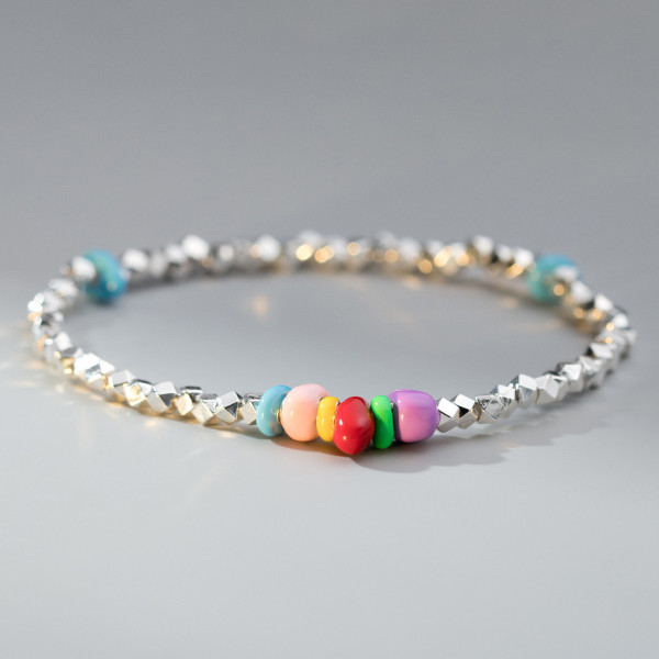 A40206 s925 sterling silver charm trendy elegant bracelet