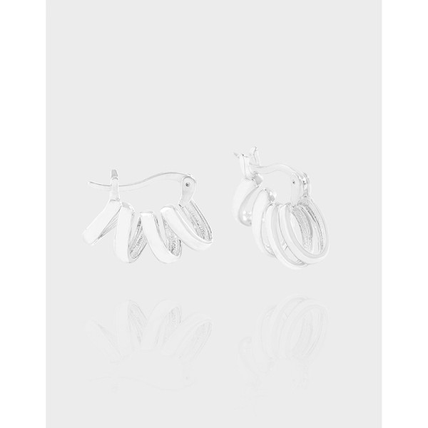 A39882 design geometric bar wrap quality sterling silver s925 earrings