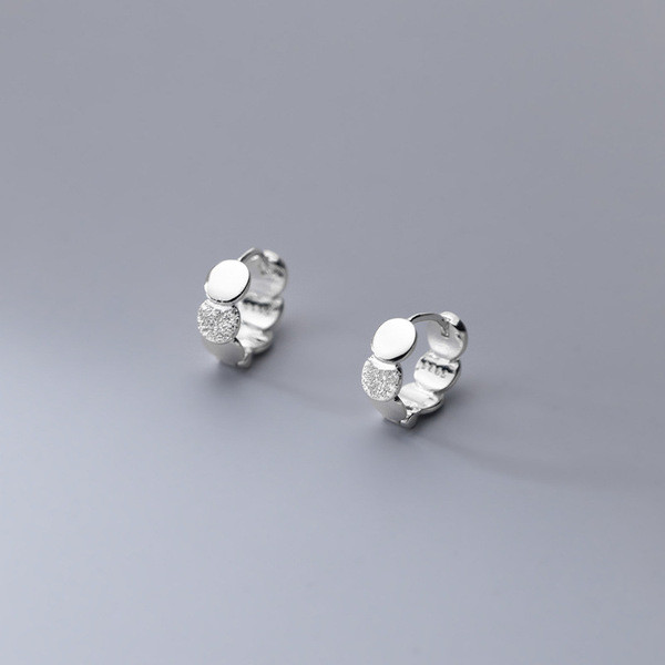 A34681 s925 sterling silver plate simple cute unique earrings
