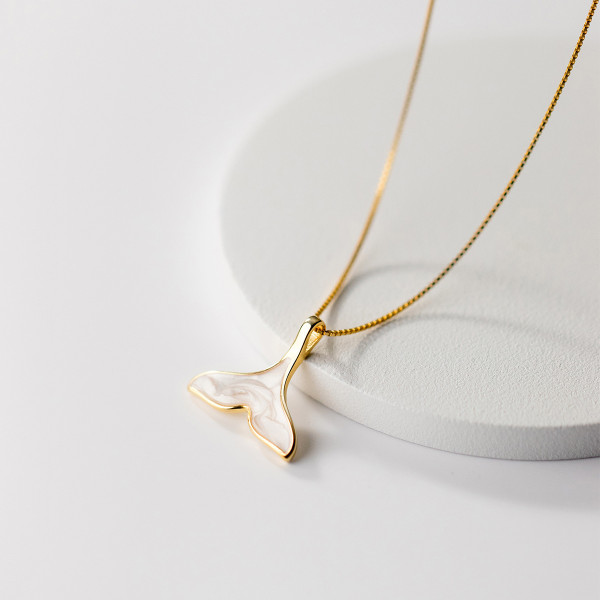 A42898 s925 silver simple geometric necklace
