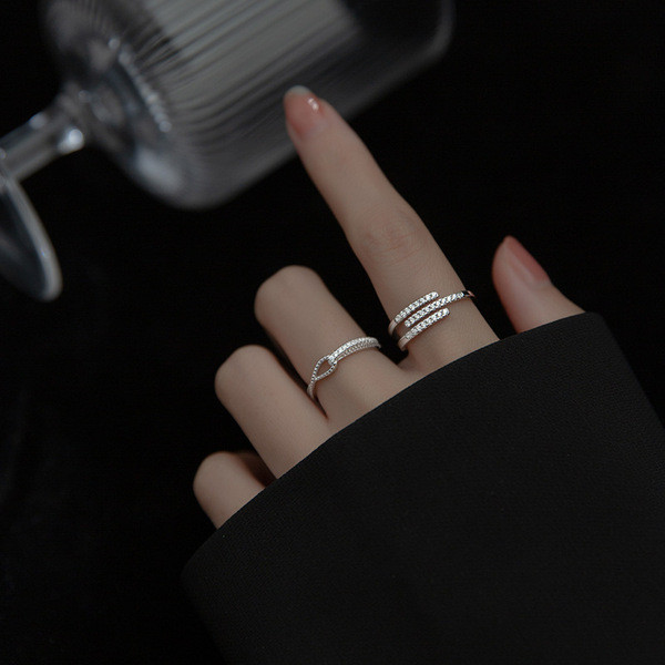 A34440 s925 sterling silver chic simulateddiamondring