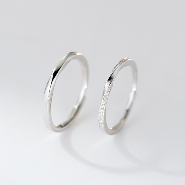 A45811 s925 sterling silver trendy sweet simple ring