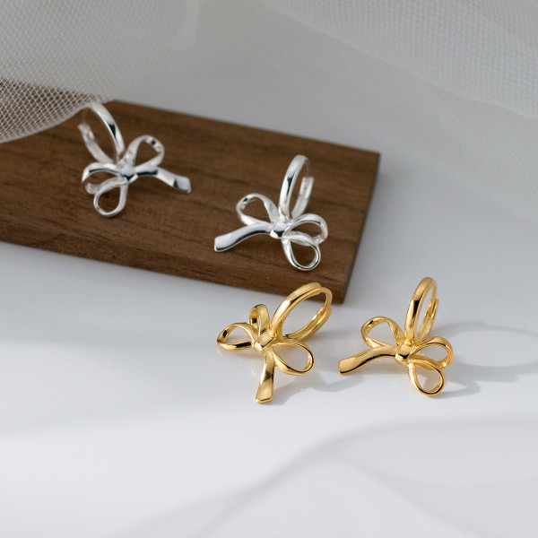 A43336 s925 sterling silver butterfly fashion sweet earrings