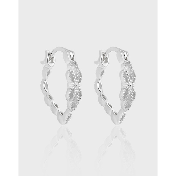 A40926 elegant dainty hollowed strawberry s925 sterling silver stud earrings