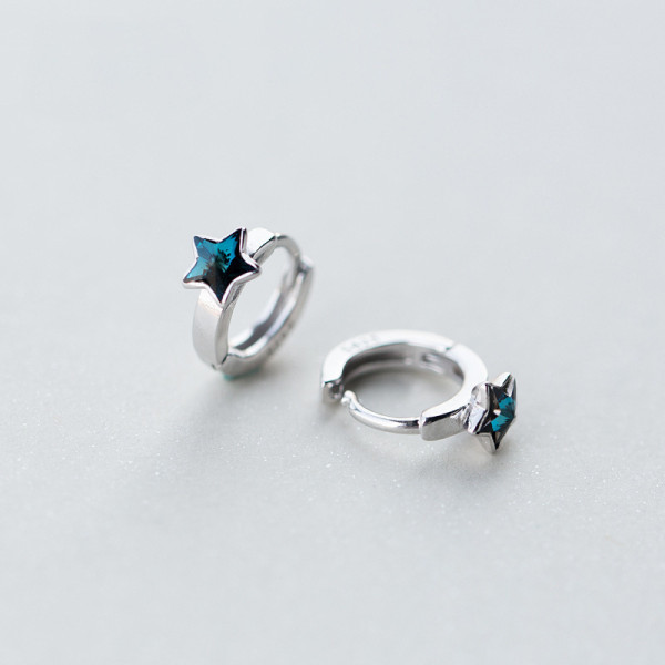 A42934 s925 silver unique rhinestone simple trendy stud earrings