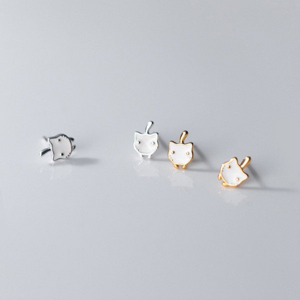 A33753 s925 sterling silver simple sweet cute chic earrings
