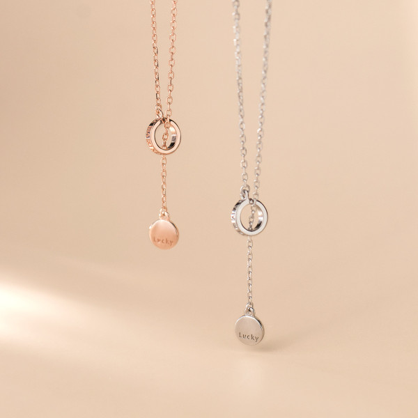 A35340 s925 sterling silver number letter necklace