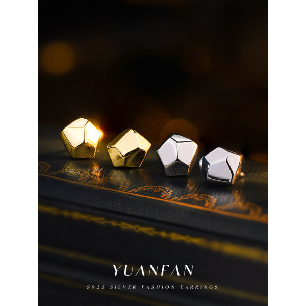 A40888 s925 sterling silver stud unique geometric earrings