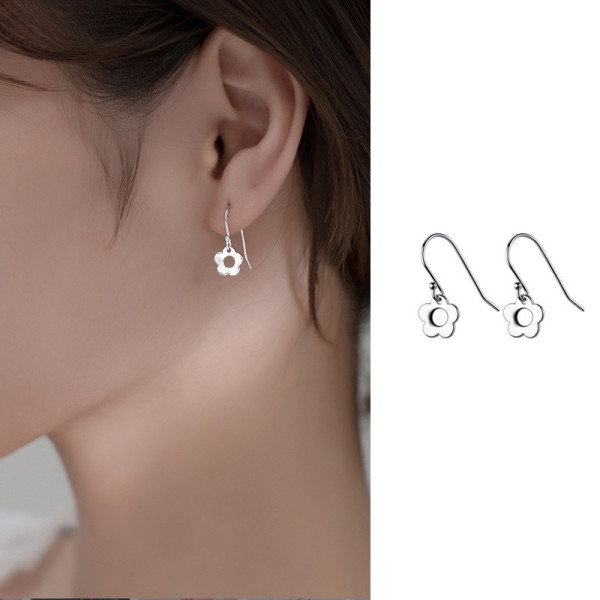 A36638 s925 sterling silver flower earrings