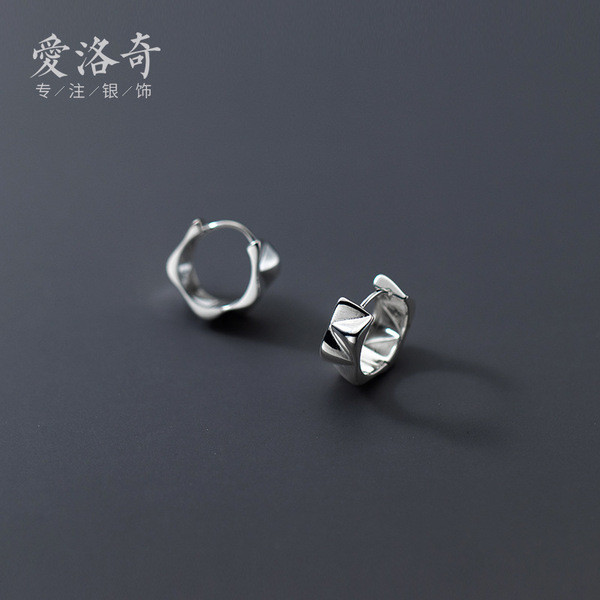 A33276 s925 sterling silver trendy geometric unique fashion earrings