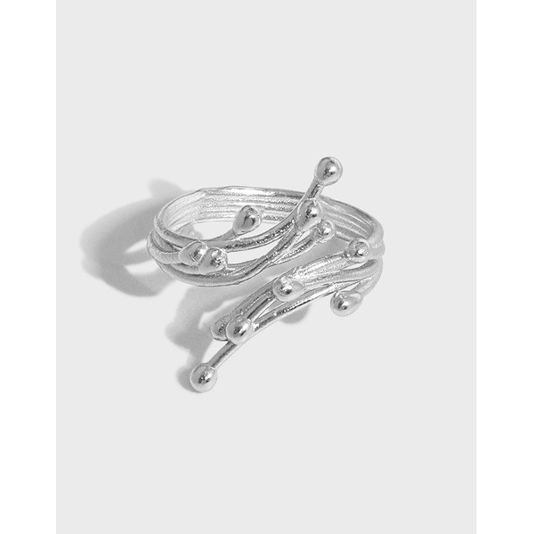 A31858 design simple s925 sterling silver adjustable ring