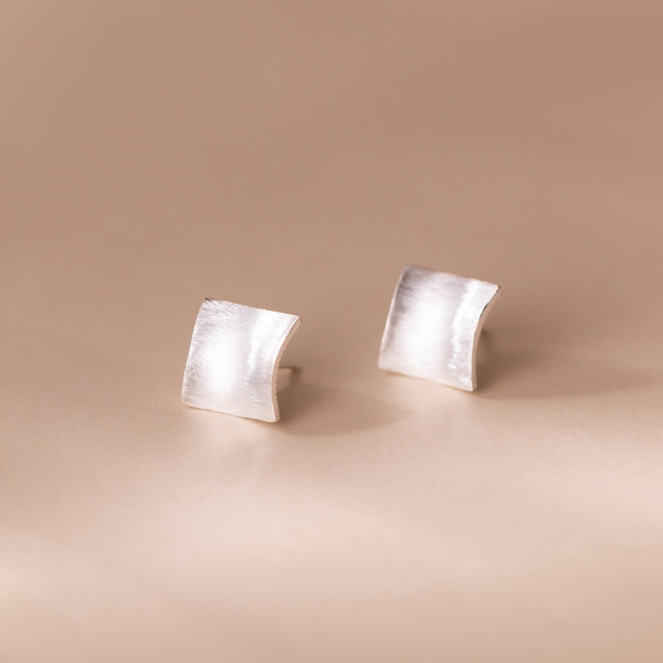 A35587 s925 sterling silver square earrings