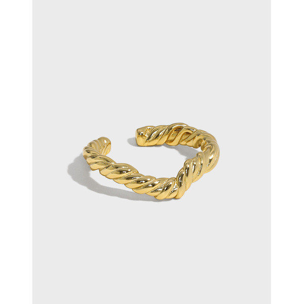 A31836 minimalist twist quality s925 sterling silver adjustable ring