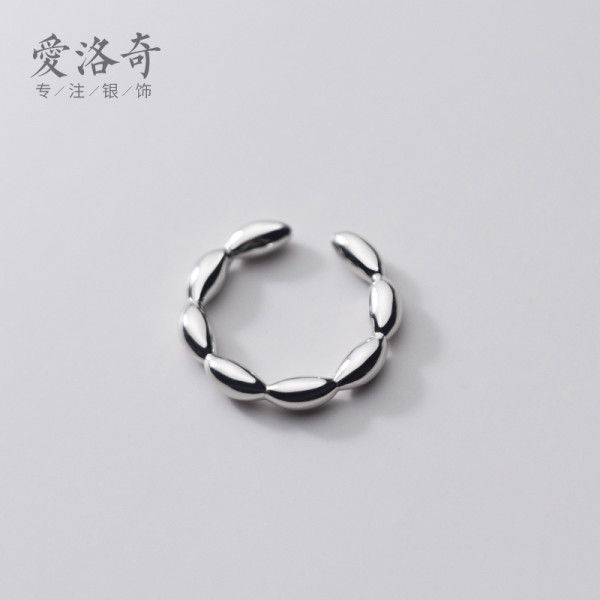 A36544 s925 sterling silver beaded ring