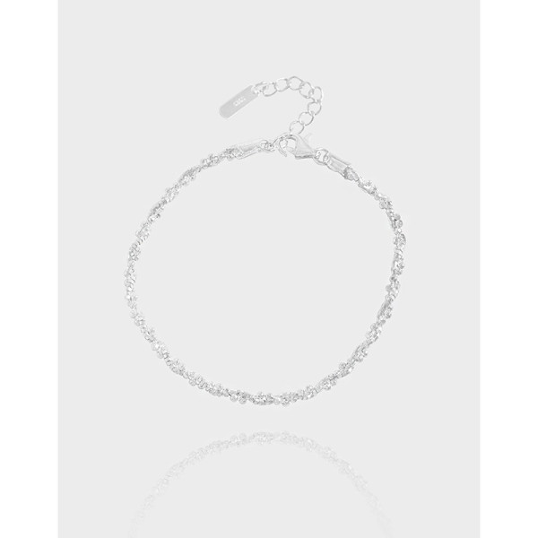 A38675 design minimalist bead charm sterling silver s925 bracelet