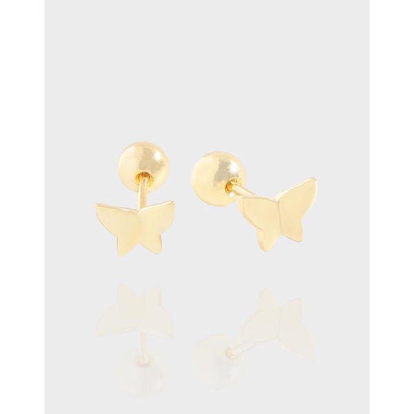 A39887 design butterfly stud sterling silver s925 earrings