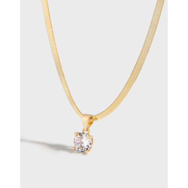 A35410 design minimalist rhinestone necklace