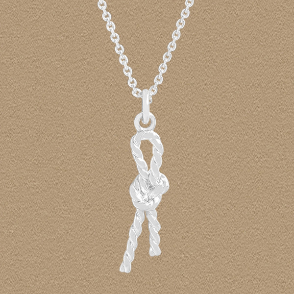 A45208 unique twist rope sterling silver s925 necklace