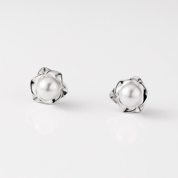 A44620 sterling silver sweet stud earrings
