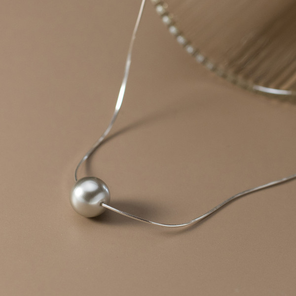 A43552 s925 sterling silver dainty trendy sweet unique necklace