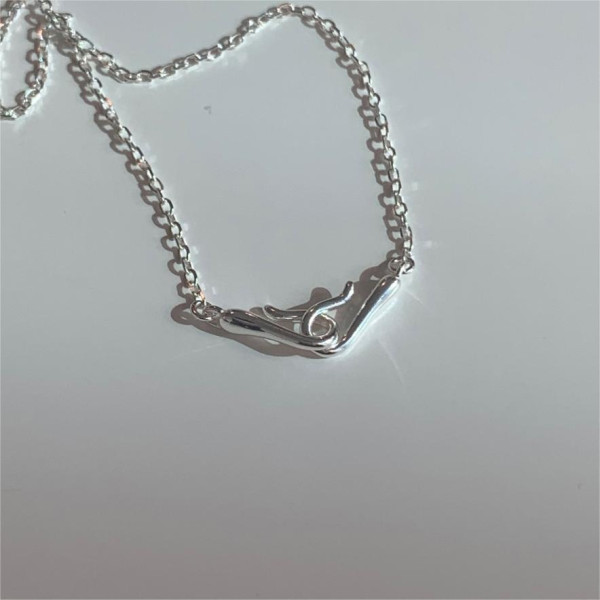 A39995 sterling silver simple elegant necklace