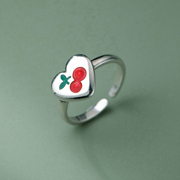 A38384 s925 sterling silver thai heart dainty ring