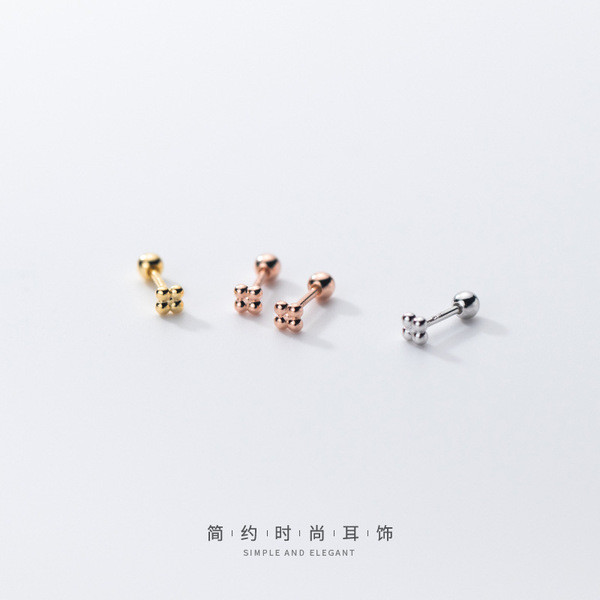A33927 s925 sterling silver trendy simple sweet chic cute earrings