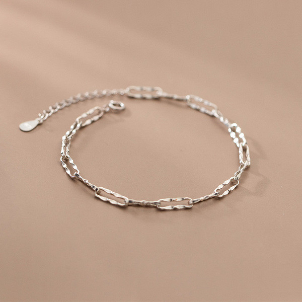 A34246 s925 sterling silver geometric unique charm bracelet