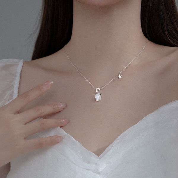 A34501 s925 sterling silver chic necklace
