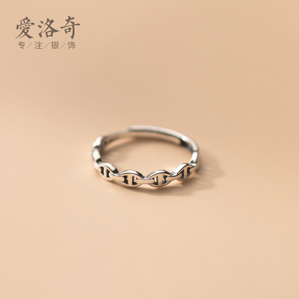 A34326 s925 sterling silver silver hollowed ring