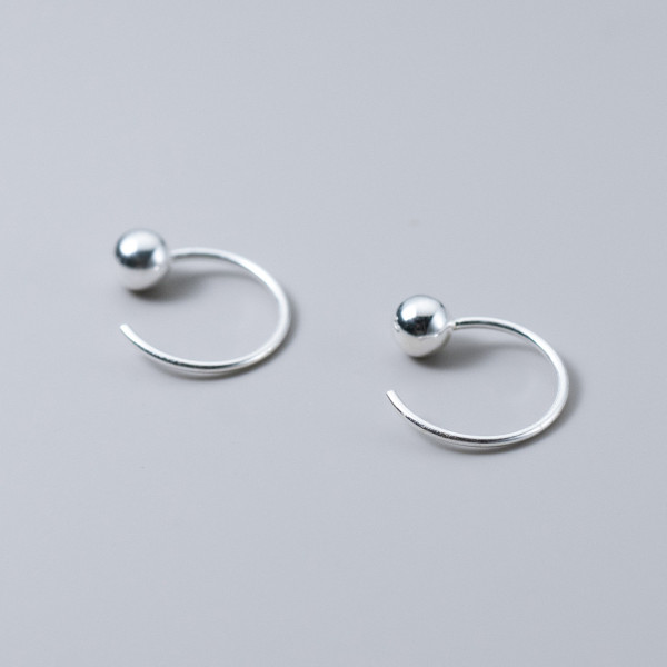 A40801 s925 sterling silver stud fashion simple geometric earrings