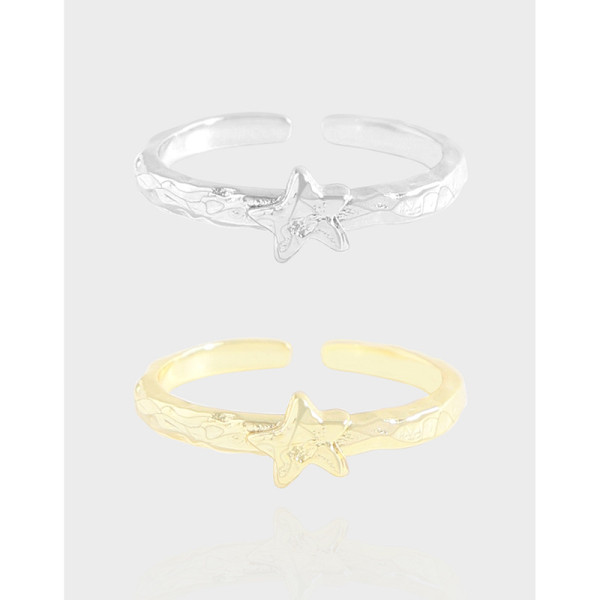 A41722 design wrinkled stars sterling silver s925 ring