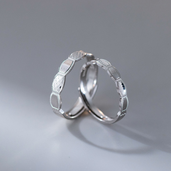 A45431 s925 sterling silver trendy sweet square oval ring