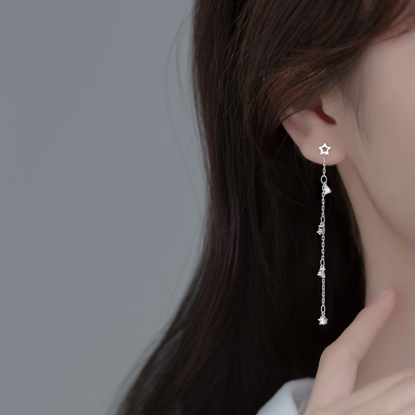 A35501 s925 sterling silver stars earrings