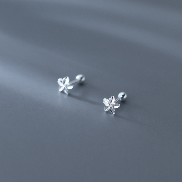 A33777 s925 sterling silver flower earrings