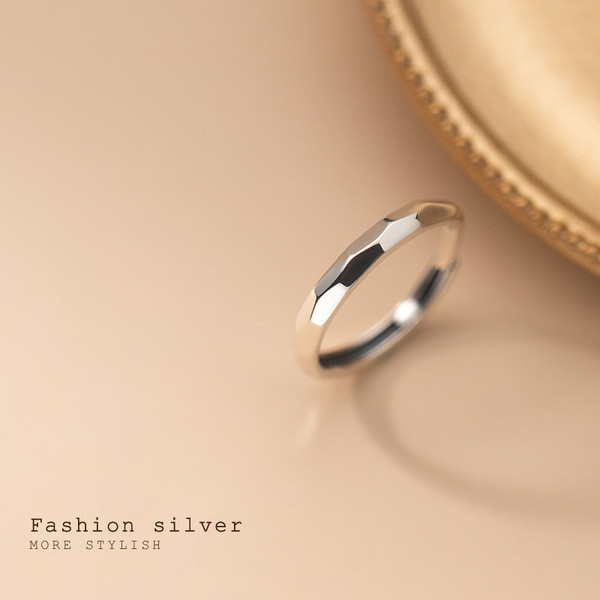 A32091 s925 sterling silver chic trendy adjustable ring