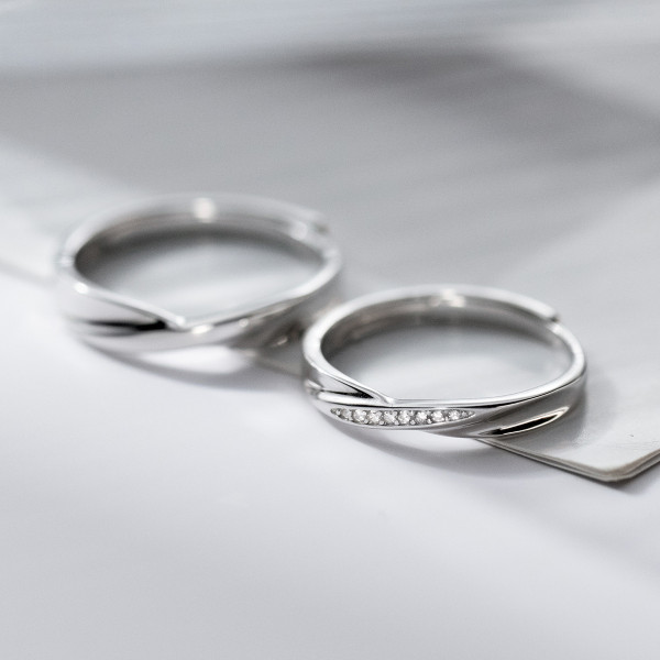 A42317 s925 sterling silver rhinestone fashion simple ring