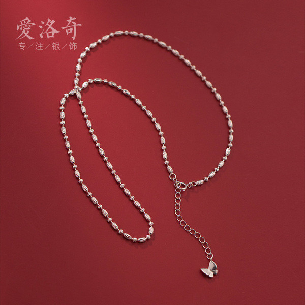 A32428 s925 sterling silver unique chic chain necklace