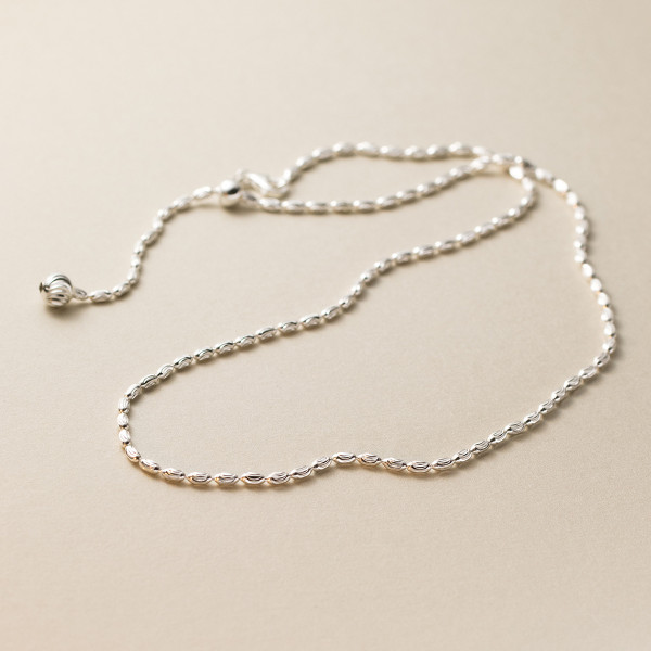 A39335 s925 sterling silver circle design elegant necklace
