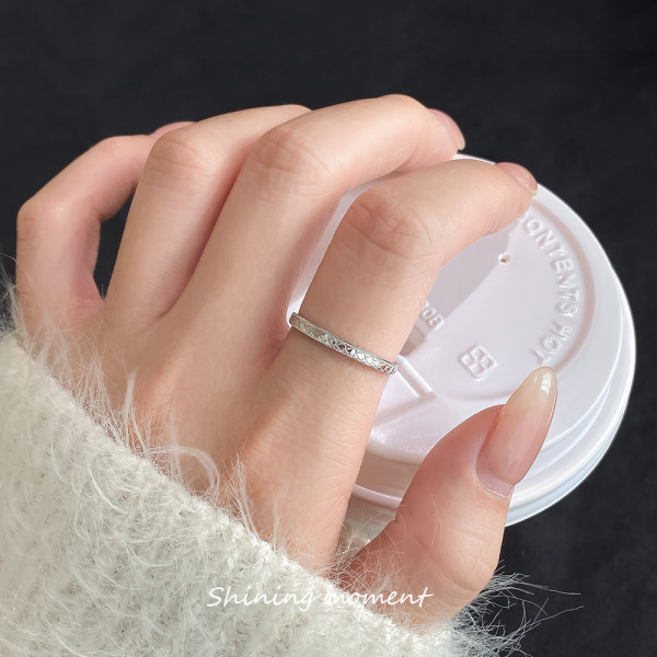 A46029 s925 sterling silver trendy sweet teardrop leaf ring