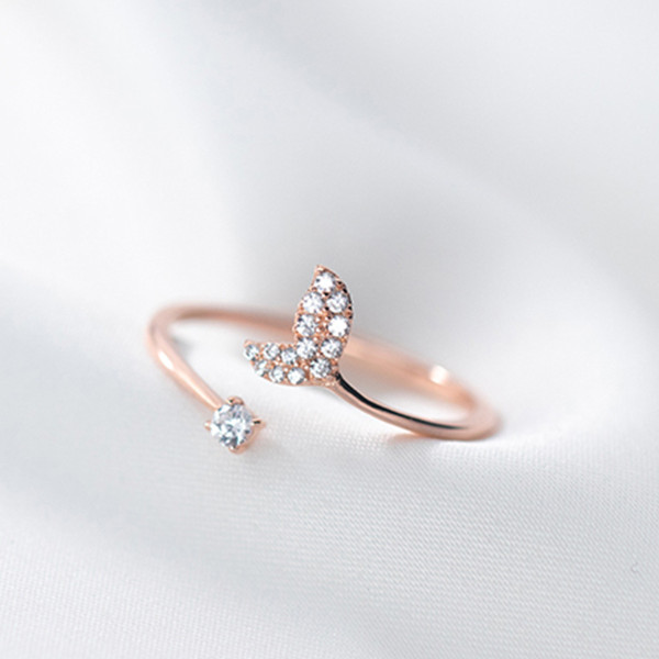 A39290 s925 silver sweet sparkling rhinestone trendy ring