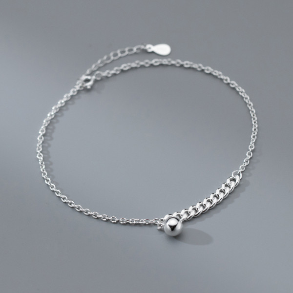 A41601 s925 sterling silver simple anklet design