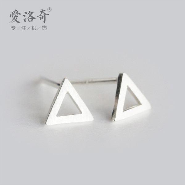 A42289 s925 silver fashion geometric stud heartshape stud earrings men earrings