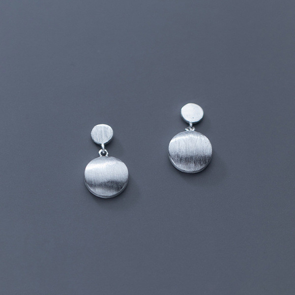 A34715 s925 sterling silver simple earrings