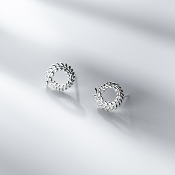 A35832 s925 sterling silver trendy simple bar tree earrings